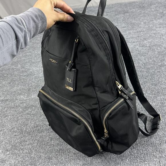 Tumi Calais Black Nylon Voyageur Tech Laptop Backpack Casual Travel Collage - Picture 5 of 16